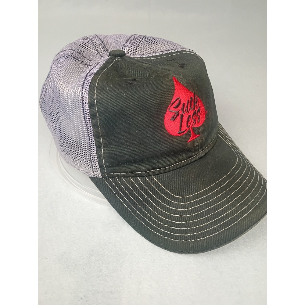 Outdoor Cap Mens Suck Less Spade Trucker Hat Black Grey Mesh Snapback Hat